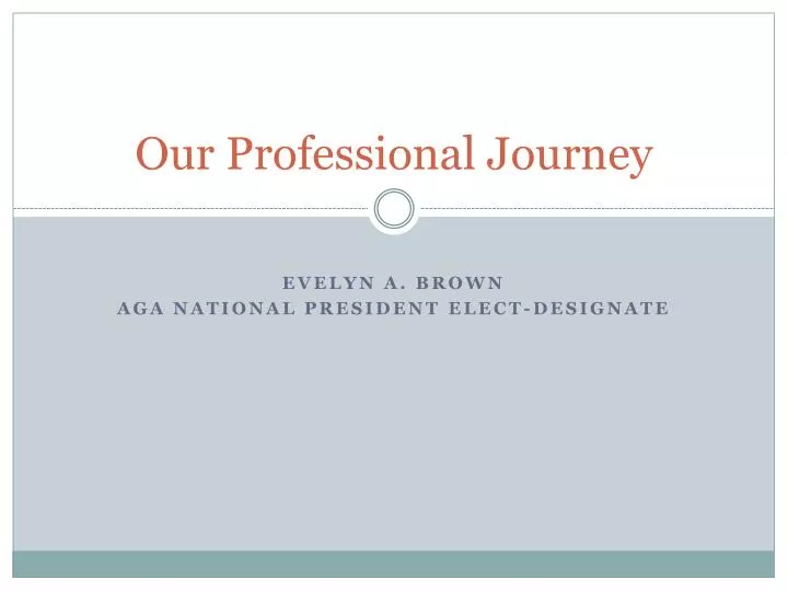 our professional journey
