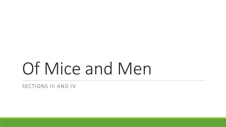 of mice and men