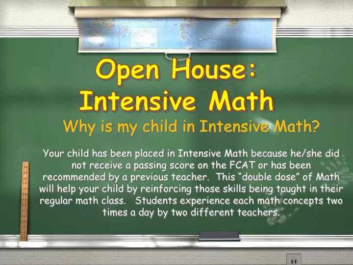 open house intensive math