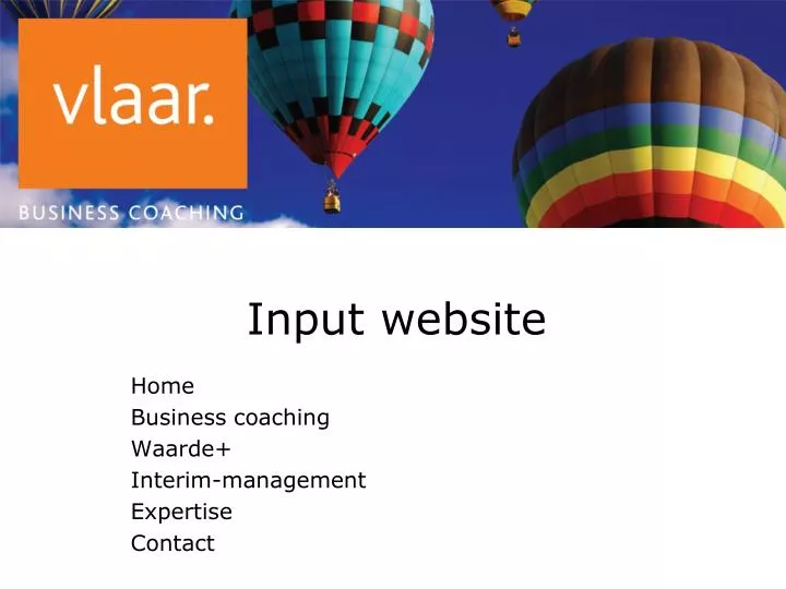 input website
