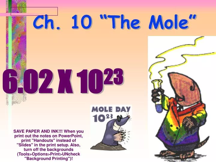 ch 10 the mole