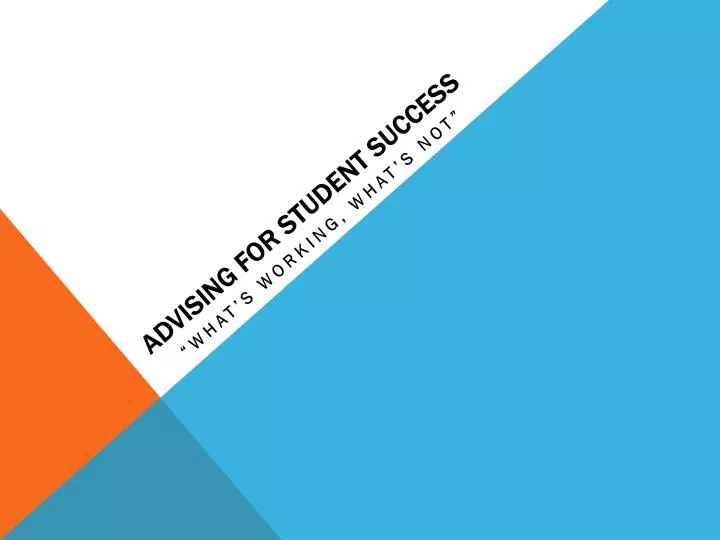 advising for student success