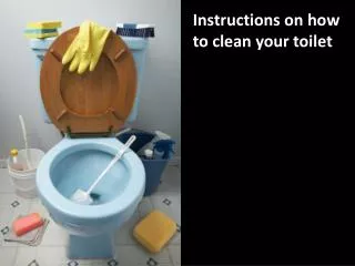 Instructions on how to clean your toilet