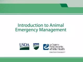 Animal Emergency Management and Animal Emergency Response Missions Unit 2