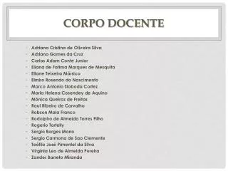 corpo docente