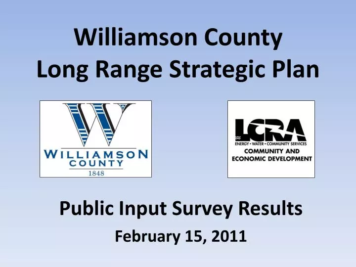 williamson county long range strategic plan