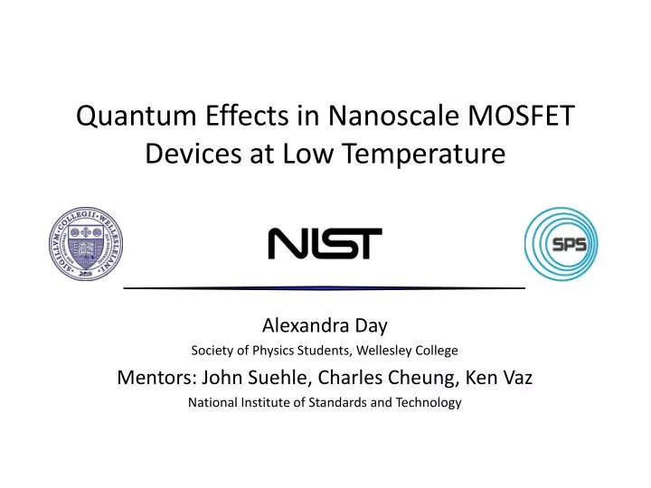 quantum effects in nanoscale mosfet devices at low temperature