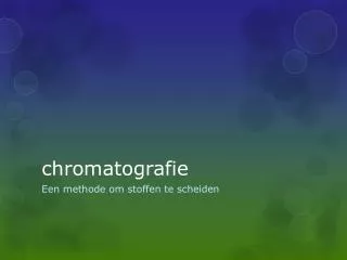 chromatografie