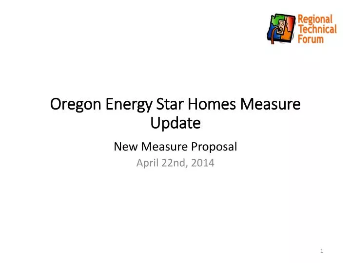 oregon energy star homes measure update