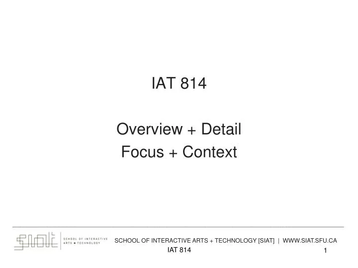 iat 814 overview detail focus context