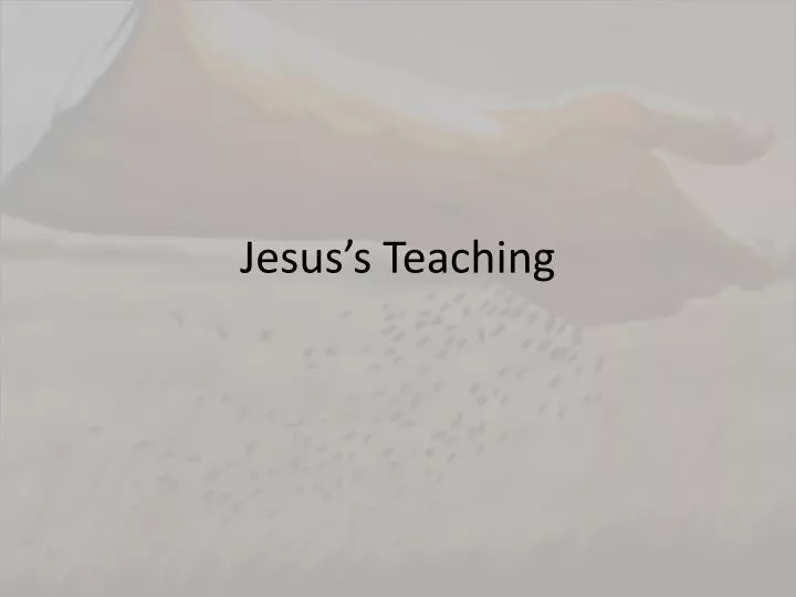 jesus s teaching