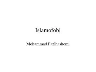 Islamofobi