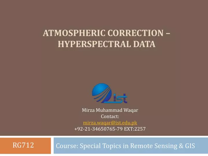 atmospheric correction hyperspectral data