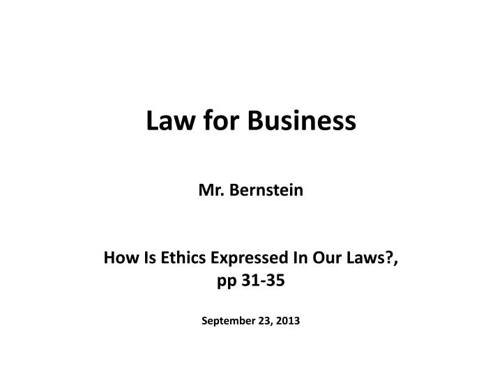 law for business