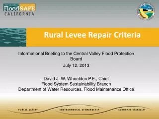 Rural Levee Repair Criteria