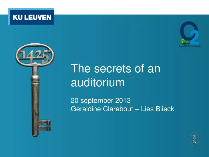 the secrets of an auditorium