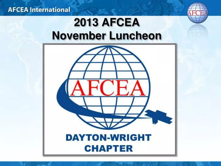 2013 afcea november luncheon