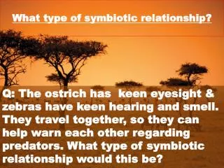 What type of symbiotic relationship?