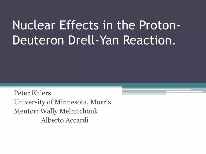 nuclear effects in the proton deuteron drell yan reaction