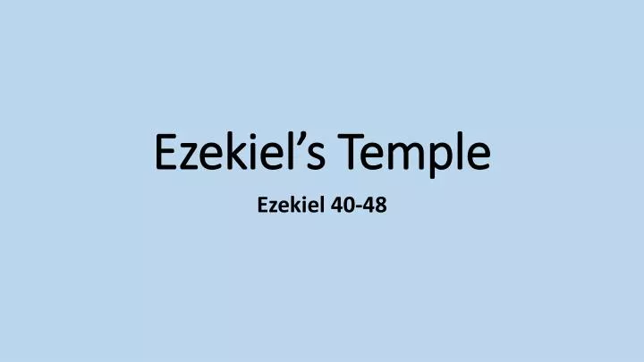 ezekiel s temple