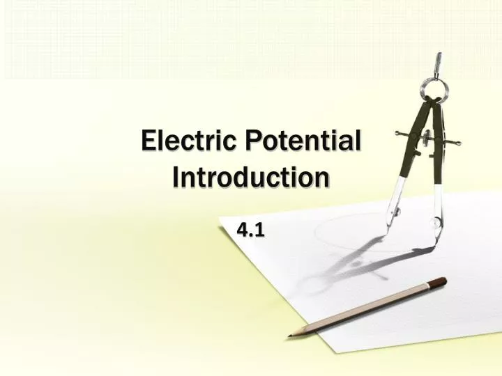 electric potential introduction