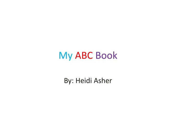 my abc book