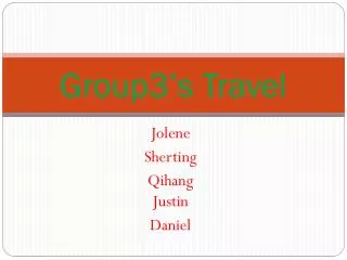 Group3’s Travel