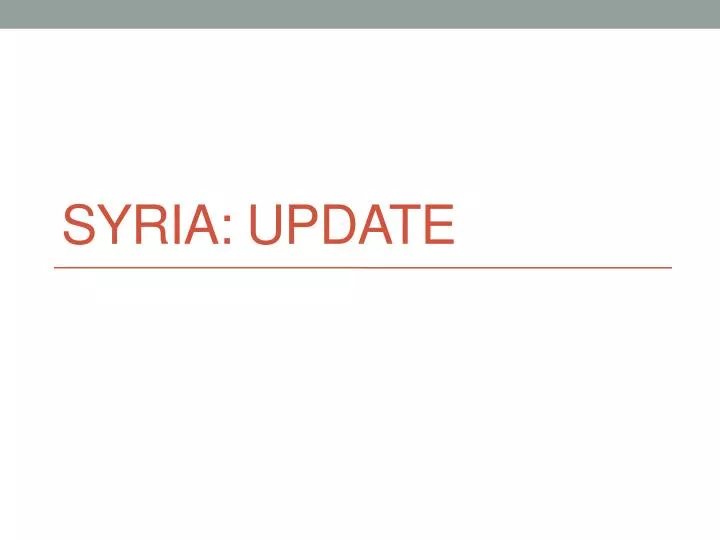 syria update