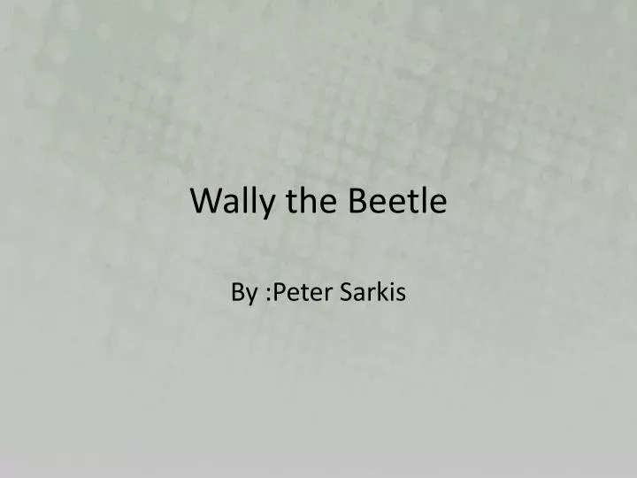 wally the beetle