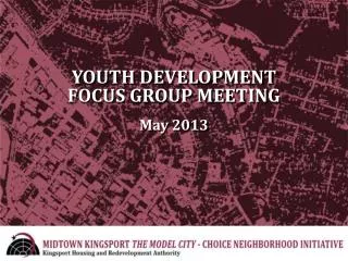YOUTH DEVELOPMENT FOCUS GROUP MEETING May 2013