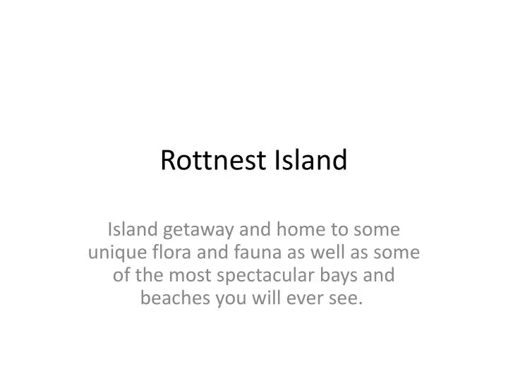 rottnest island