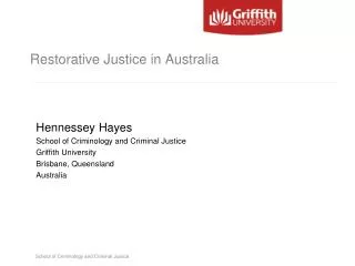 Restorative Justice in Australia