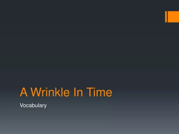 a wrinkle in time