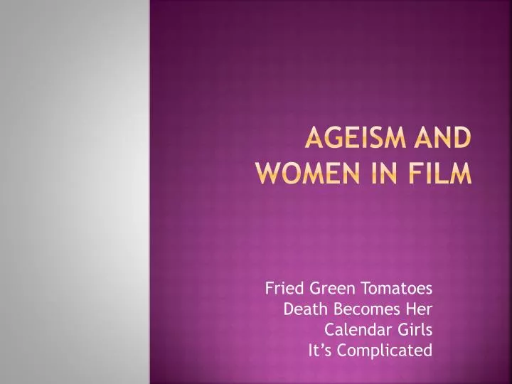 ageism and women in film