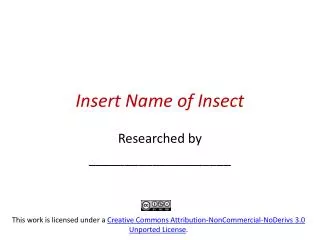 Insert Name of Insect