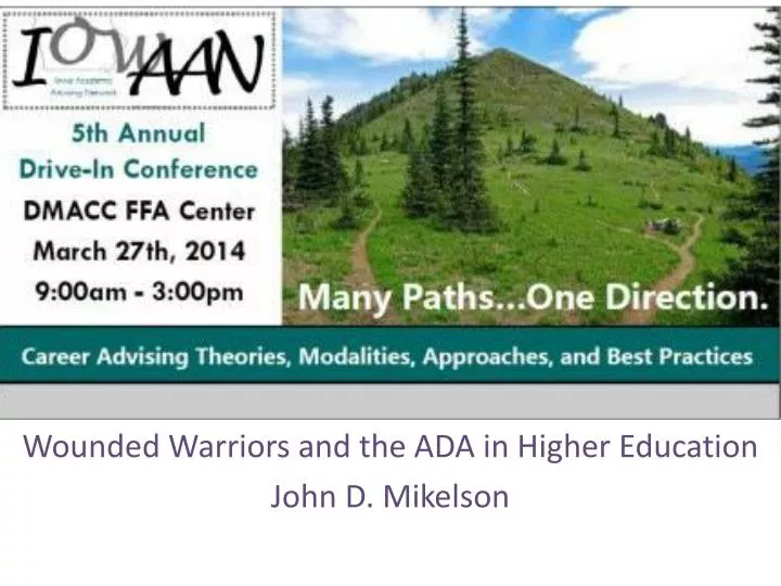 wounded warriors and the ada in higher education john d mikelson