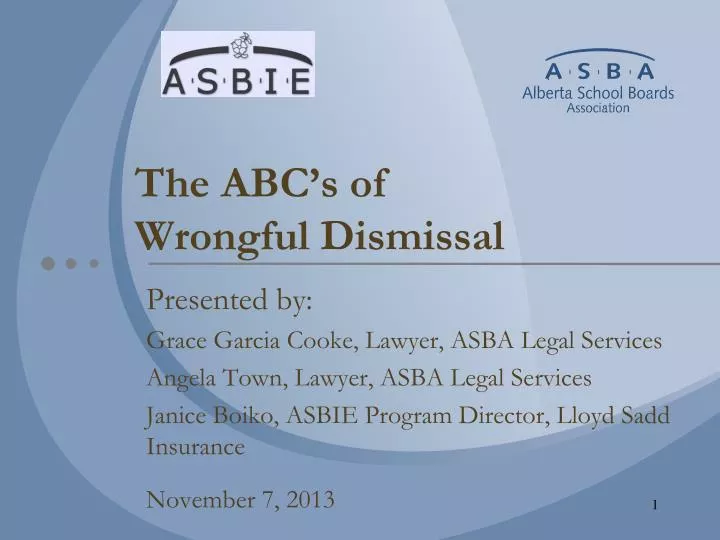 the abc s of wrongful dismissal