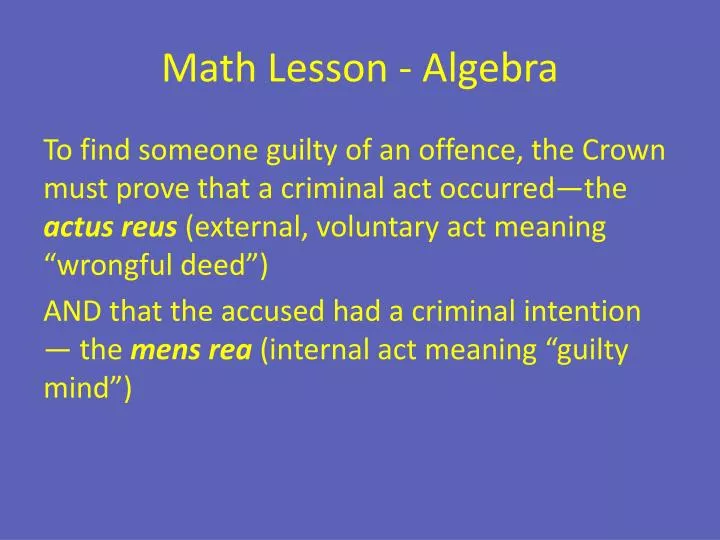 math lesson algebra