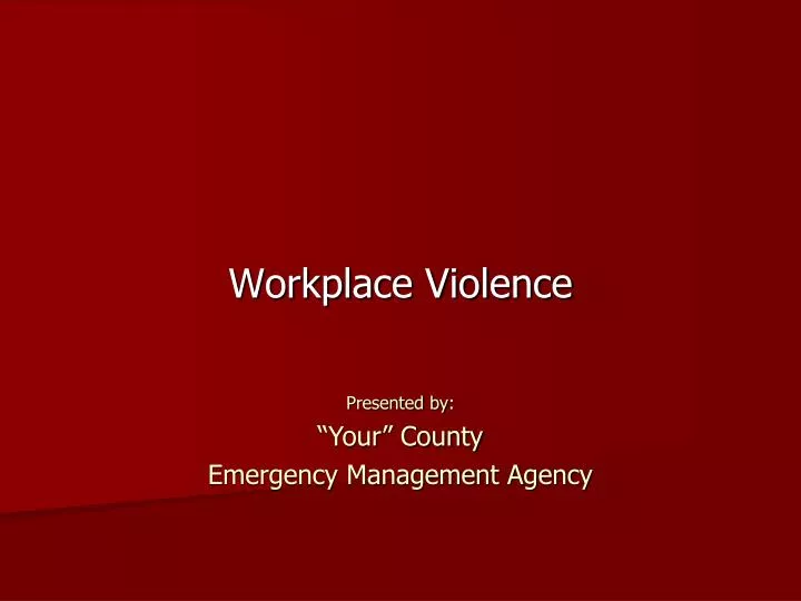 workplace violence