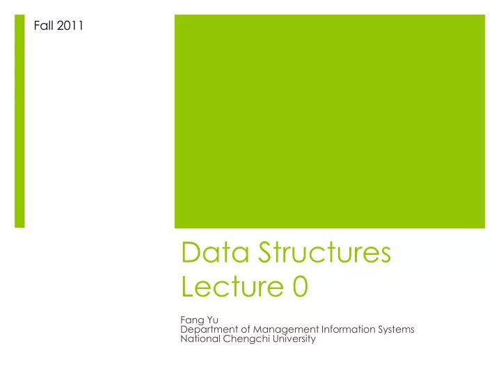data structures lecture 0
