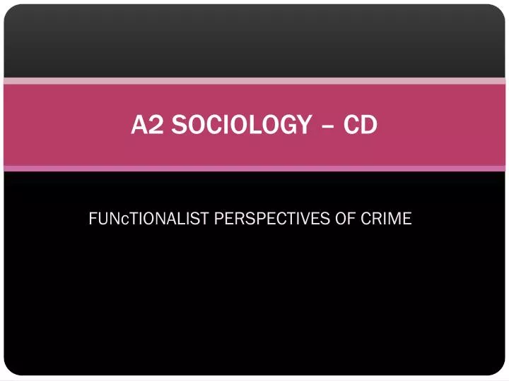 a2 sociology cd