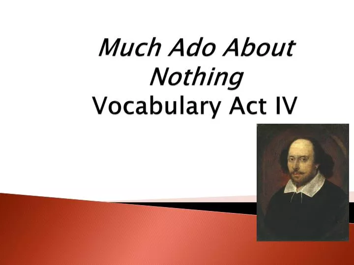much ado about nothing vocabulary act iv