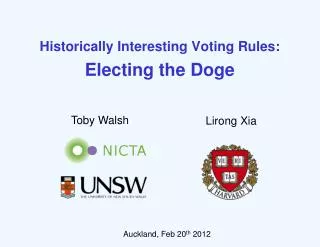 Historically Interesting Voting Rules: Electing the Doge