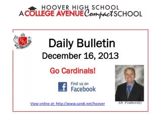 Daily Bulletin December 16, 2013
