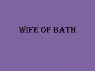 Wife Of Bath