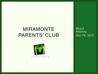 Miramonte Parents’ Club