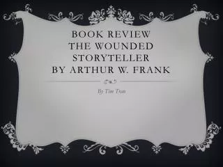 Book review The Wounded Storyteller by Arthur W. Frank