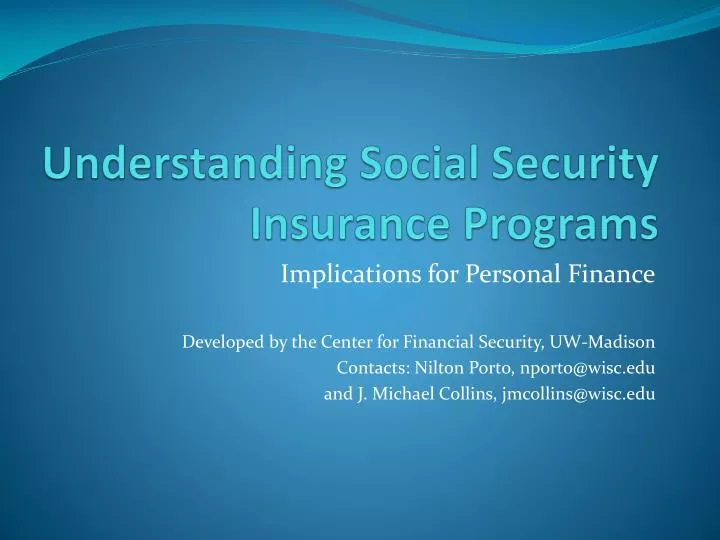understanding social security insurance programs