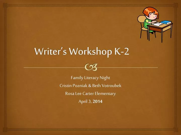 writer s workshop k 2