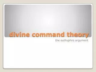 divine command theory